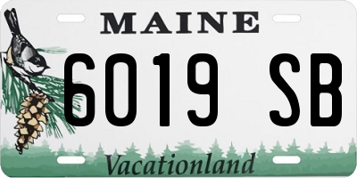 ME license plate 6019SB