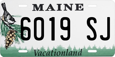 ME license plate 6019SJ