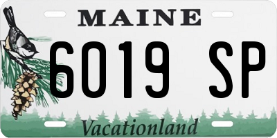 ME license plate 6019SP