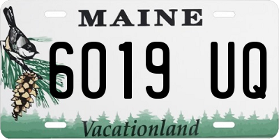 ME license plate 6019UQ