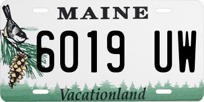 ME license plate 6019UW