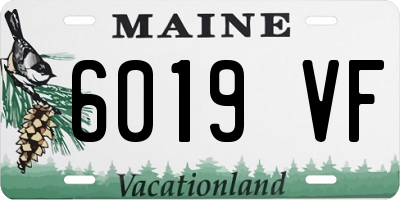 ME license plate 6019VF