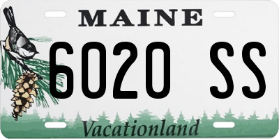 ME license plate 6020SS