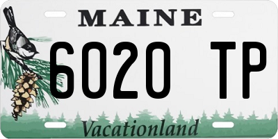 ME license plate 6020TP