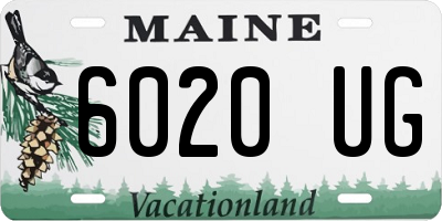 ME license plate 6020UG