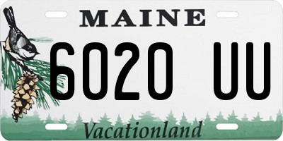 ME license plate 6020UU