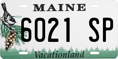 ME license plate 6021SP
