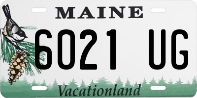 ME license plate 6021UG