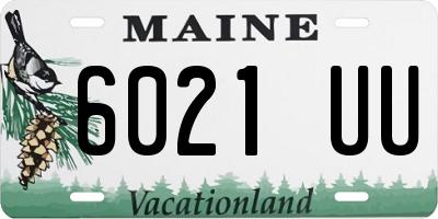 ME license plate 6021UU