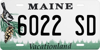 ME license plate 6022SD