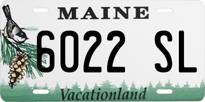 ME license plate 6022SL