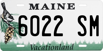 ME license plate 6022SM