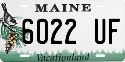 ME license plate 6022UF