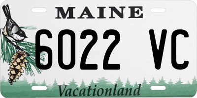 ME license plate 6022VC