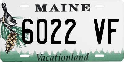 ME license plate 6022VF