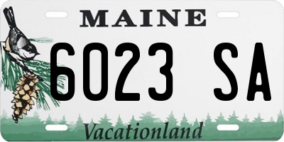 ME license plate 6023SA