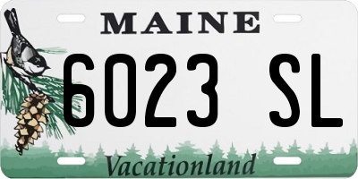 ME license plate 6023SL