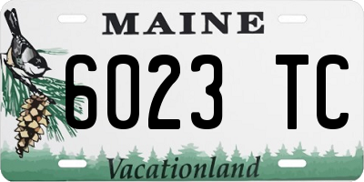 ME license plate 6023TC