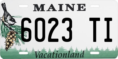 ME license plate 6023TI
