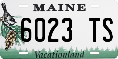 ME license plate 6023TS