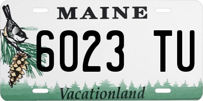 ME license plate 6023TU