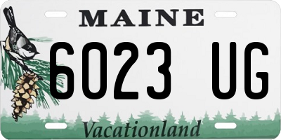 ME license plate 6023UG