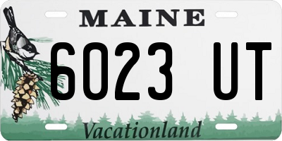 ME license plate 6023UT