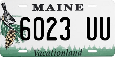 ME license plate 6023UU