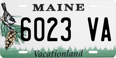 ME license plate 6023VA