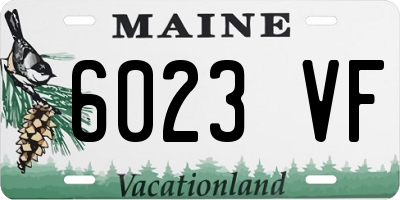 ME license plate 6023VF