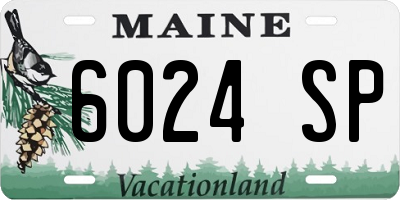 ME license plate 6024SP