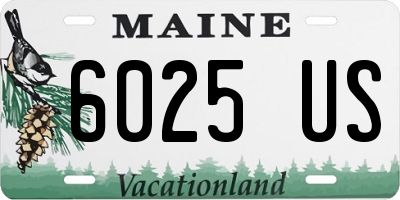 ME license plate 6025US