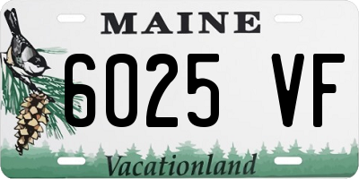 ME license plate 6025VF