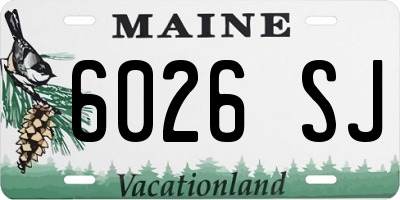 ME license plate 6026SJ