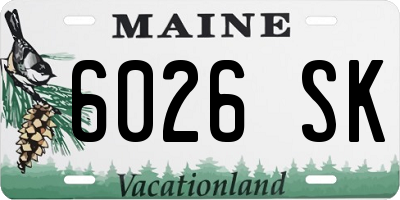 ME license plate 6026SK