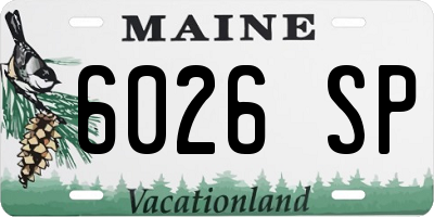 ME license plate 6026SP