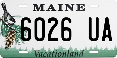 ME license plate 6026UA