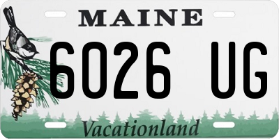 ME license plate 6026UG