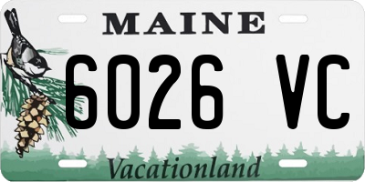 ME license plate 6026VC