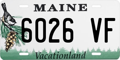 ME license plate 6026VF