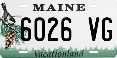 ME license plate 6026VG