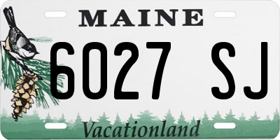 ME license plate 6027SJ