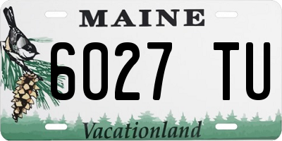 ME license plate 6027TU