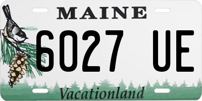 ME license plate 6027UE