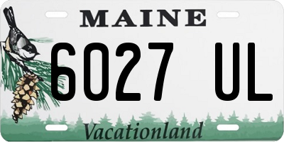 ME license plate 6027UL