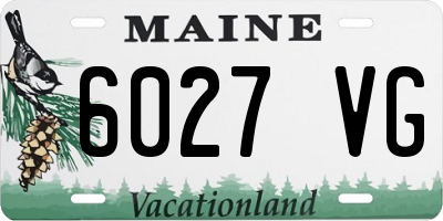 ME license plate 6027VG