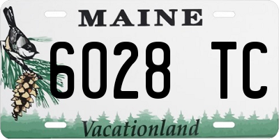 ME license plate 6028TC