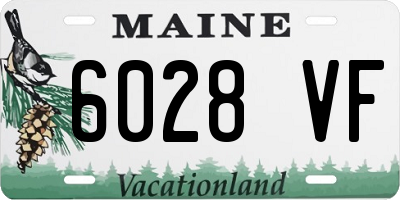 ME license plate 6028VF