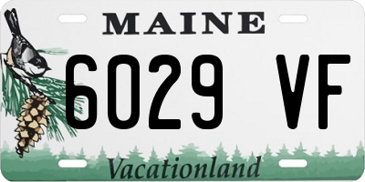 ME license plate 6029VF