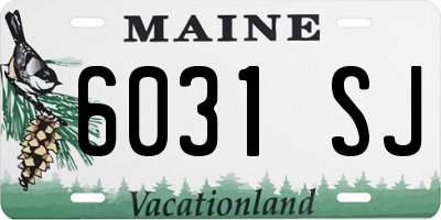 ME license plate 6031SJ